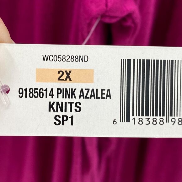 New Directions Pink Azalea Knit Top Women's Size 2X - Picture 4 of 7